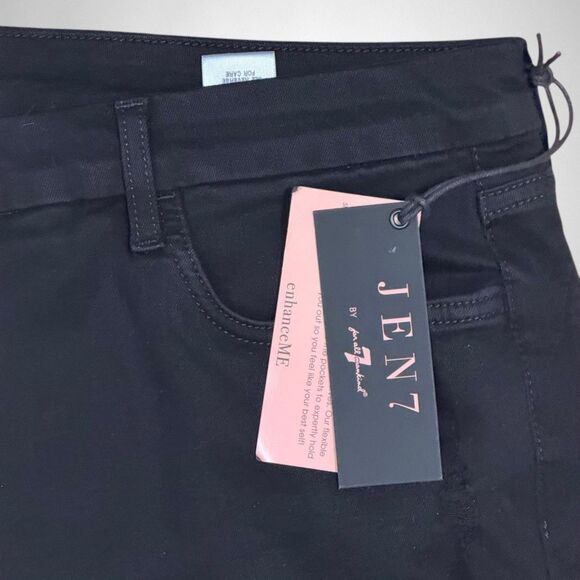 7 FOR ALL MANKIND Jen7 Women's Destructed Boyfriend Black Jeans NWT Size 20W - Picture 5 of 8